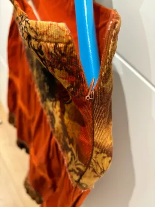 Falda vintage boho naranja talla única