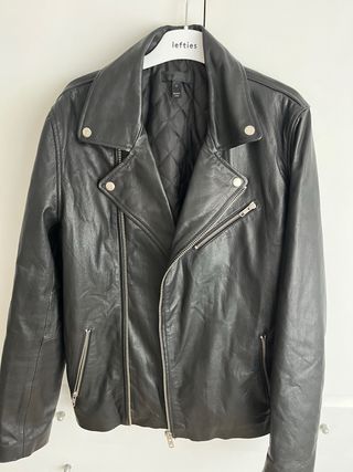 Chaqueta Cuero Negra ASOS Talla M
