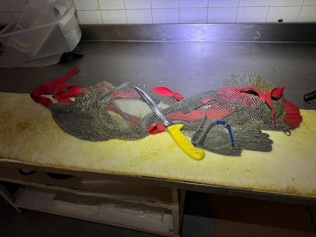 2 Delantales malla inox 