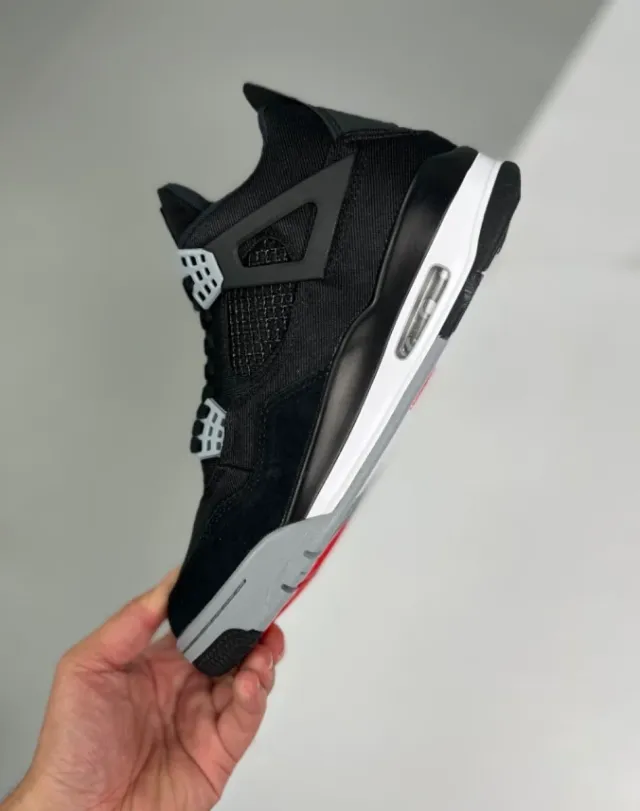 Air Jordan 4 Retro Black Canvas.