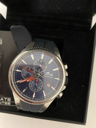 Reloj Lotus Cronógrafo Azul y Plateado