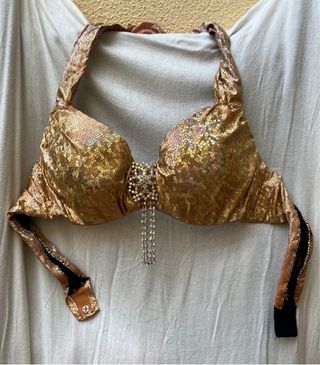 Conjunto danza oriental dorado 