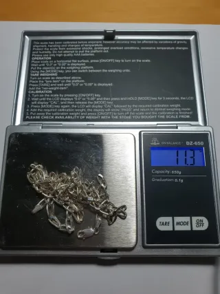 Cadena de plata eslabones ovalados y anchos