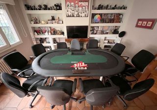 Mesa de Póker Grande para 10 Jugadores + Crupier