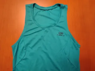 Camiseta tirantes Kalenji verde azulado