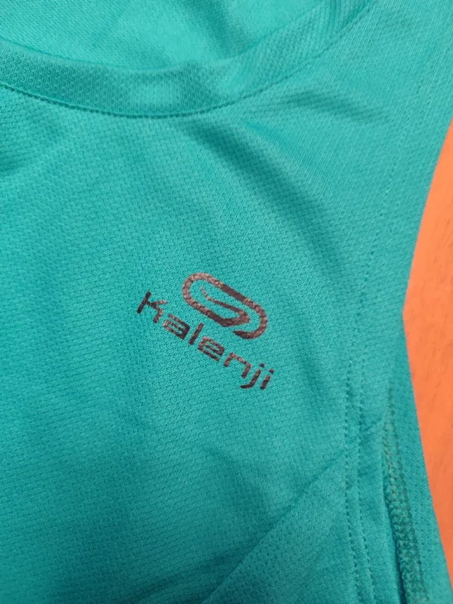 Camiseta tirantes Kalenji verde azulado