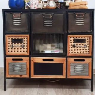 Mueble Industrial Hierro y Madera