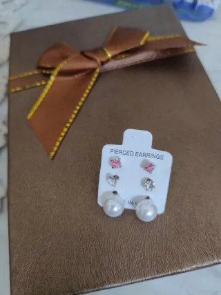 3 paia orecchini bigiotteria