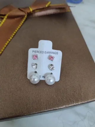 3 paia orecchini bigiotteria