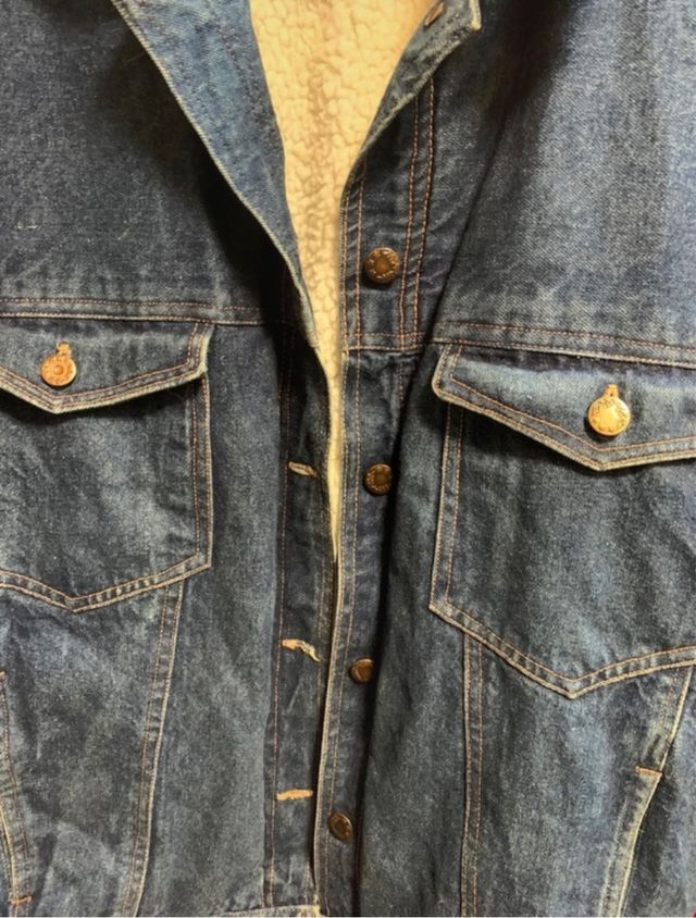 Cazadora vaquera vintage unisex forrada