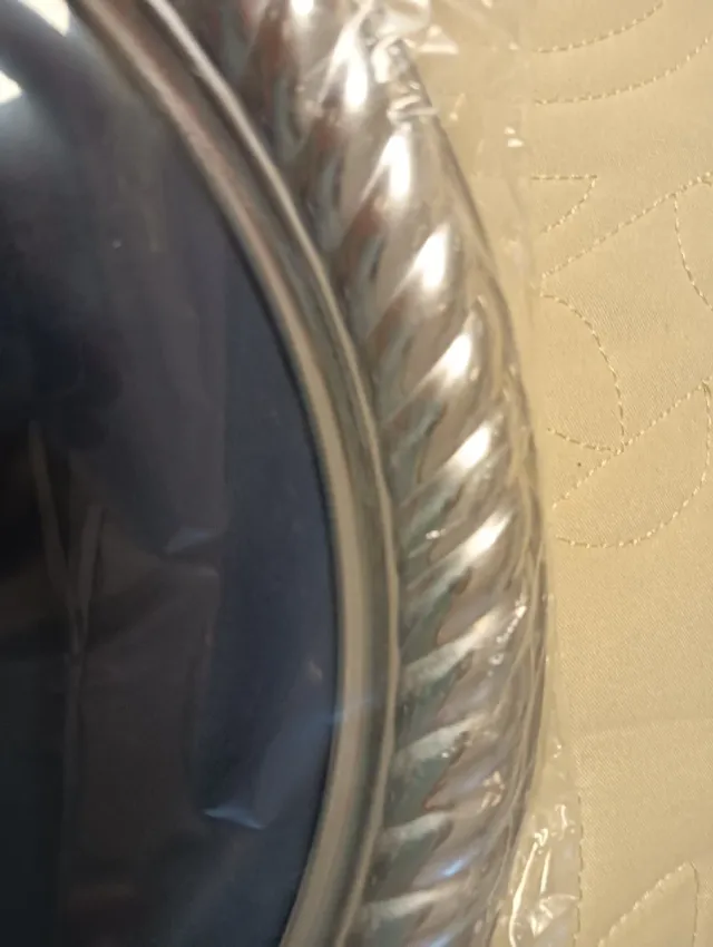 Marco de fotos plateado con borde trenzado, 2