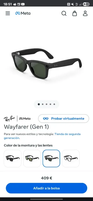 Ray-Ban Meta Wayfarer Gafas Inteligentes