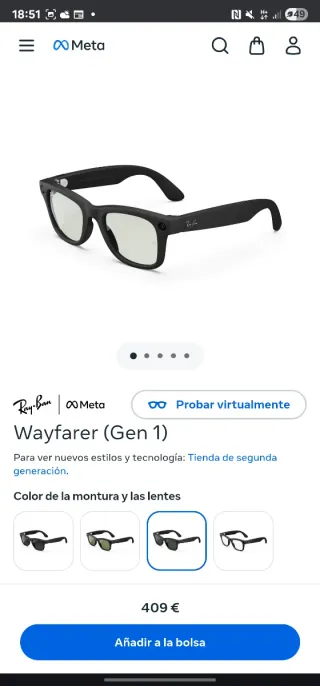 Ray-Ban Meta Wayfarer Gafas Inteligentes