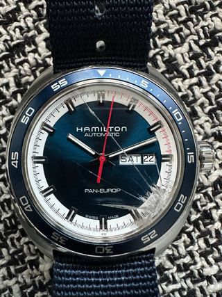 Hamilton Pan-Europ Reloj Automático Azul