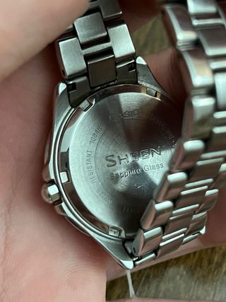 Reloj Casio Sheen Mujer Plata y Blanco NOFUNCIONA