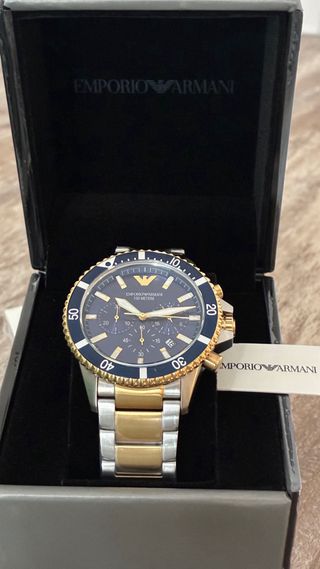 Reloj Emporio Armani Azul y Dorado