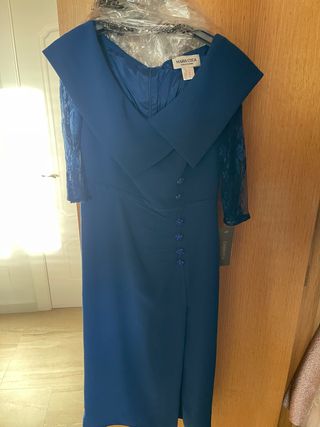 Vestido fiesta azul MARIA COCA Talla M