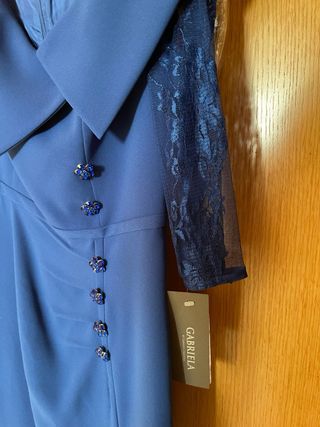 Vestido fiesta azul MARIA COCA Talla M