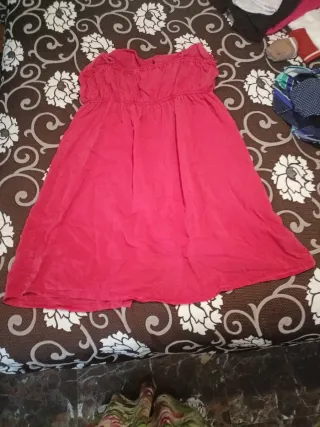 Vestido coral tirantes botones