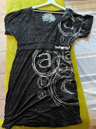 Vestido Desigual Negro Talla XXL