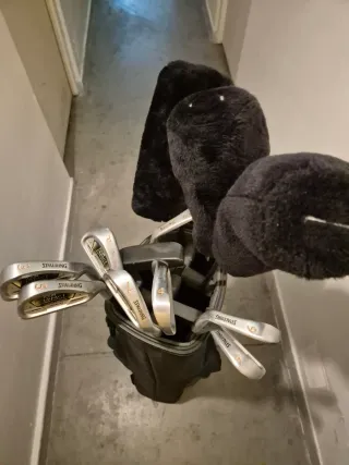 Juego de palos de golf Spalding con carrito