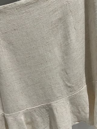Falda pantalón Stradivarius beige