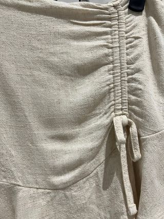 Falda pantalón Stradivarius beige