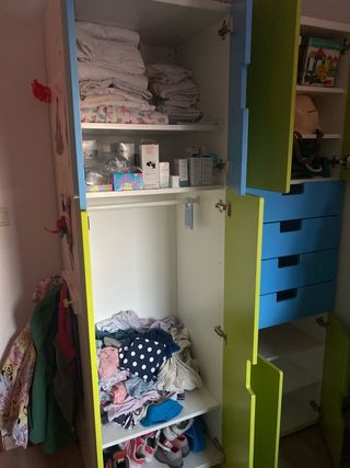 Armario infantil Ikea verde y azul