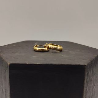 Pendientes Aro pequeños Estilo Versace Oro 18k