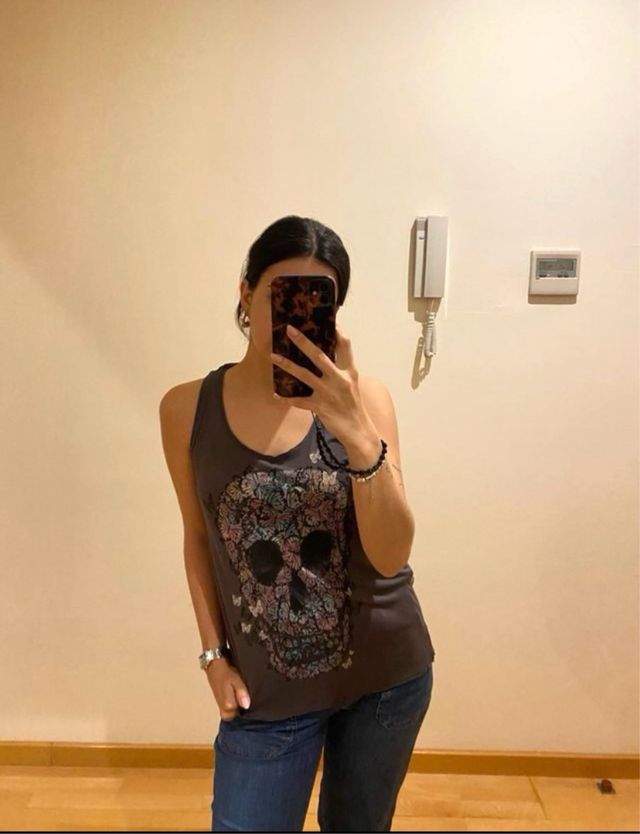 Camiseta calavera multicolor 