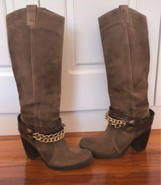 Botas altas de ante 36