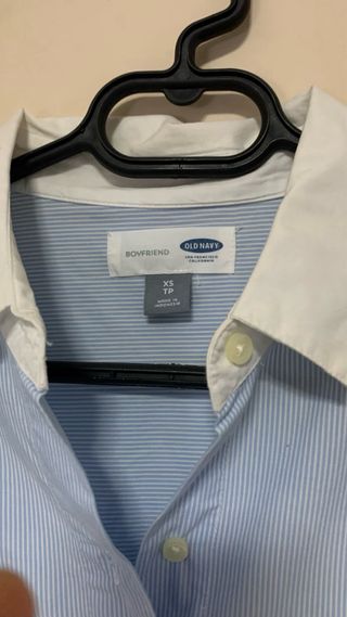 Camisa Old Navy Mujer Talla XS Rayas Azul Blanco