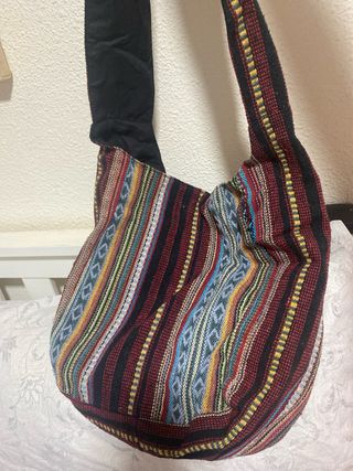 Bolso bandolera tela étnico