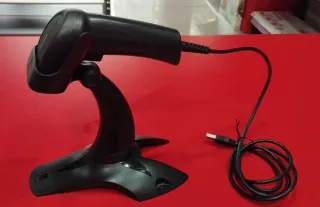 Lector de códigos de barras negro

