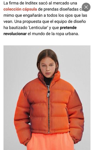 Chaqueta Puffer Bershka Naranja S 