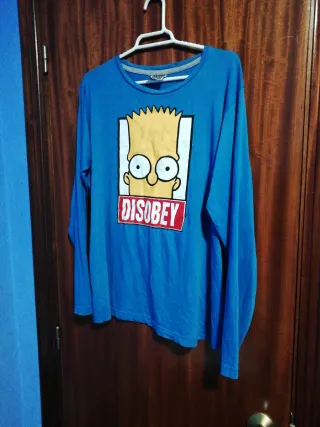 Camiseta Bart Simpson DISOBEY Talla M-L