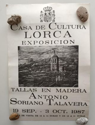 5 carteles exposiciones tallista s.XX Lorca Murcia