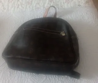Mochila de piel mujer negra y marrón