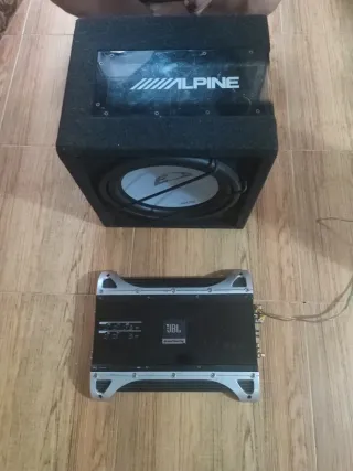 Subwoofer Alpine SBE-1243Bry tapa JBL Grand tourin
