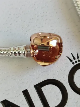 Pulsera Pandora cierre Corazón Rosé 