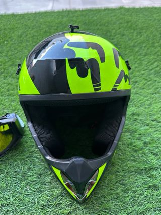 Casco Motocross con Gafas ,Mascara y guantes 