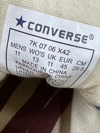 Converse All Star Stivali USA Flag Taglia 45