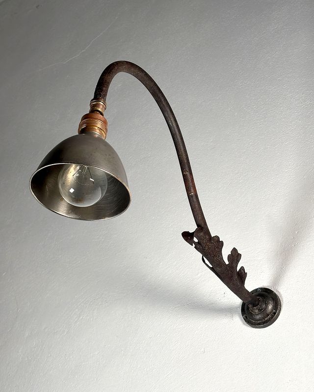 Lampione industriale vintage Art Nouveau primi '90