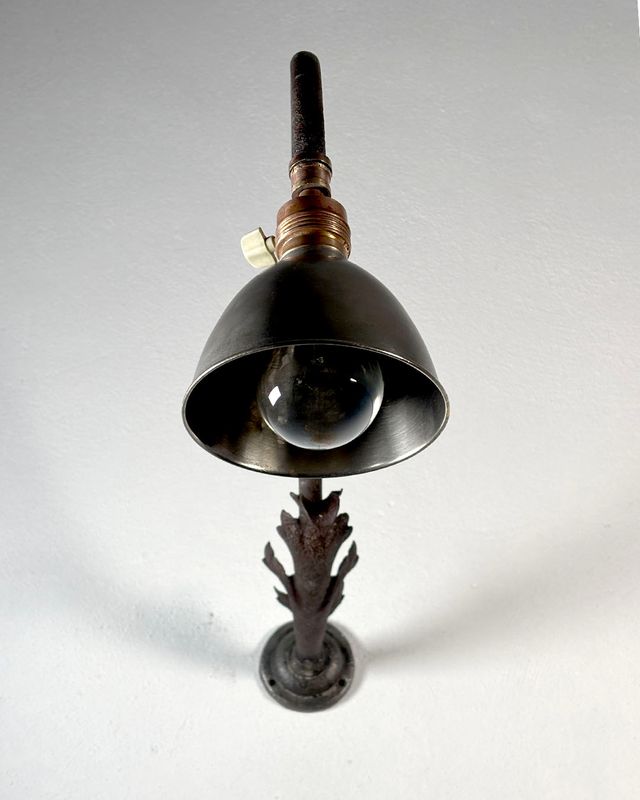 Lampione industriale vintage Art Nouveau primi '90