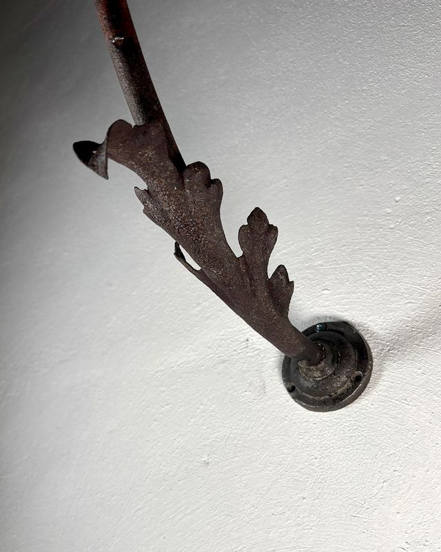 Lampione industriale vintage Art Nouveau primi '90