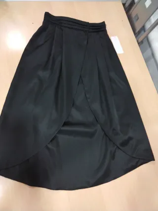 Sobrefalda Raso Negra Talla Única