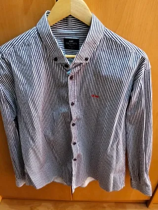 Camisa Halbert's Hombre Azul y Blanco
