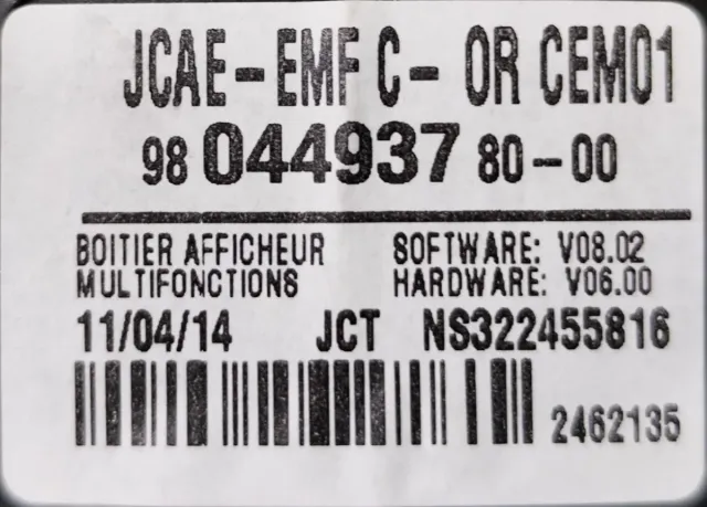 Pantalla tipo C (Peugeot / Citroen)