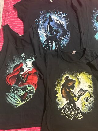 Lote 6 Camisetas Talla S Pampling Princesas Disney