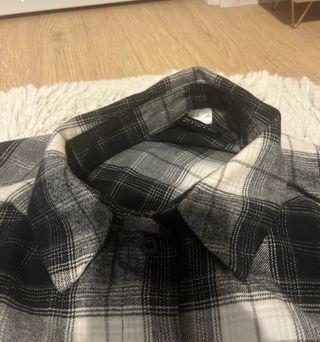 Camisa H&M cuadros blanco y negro